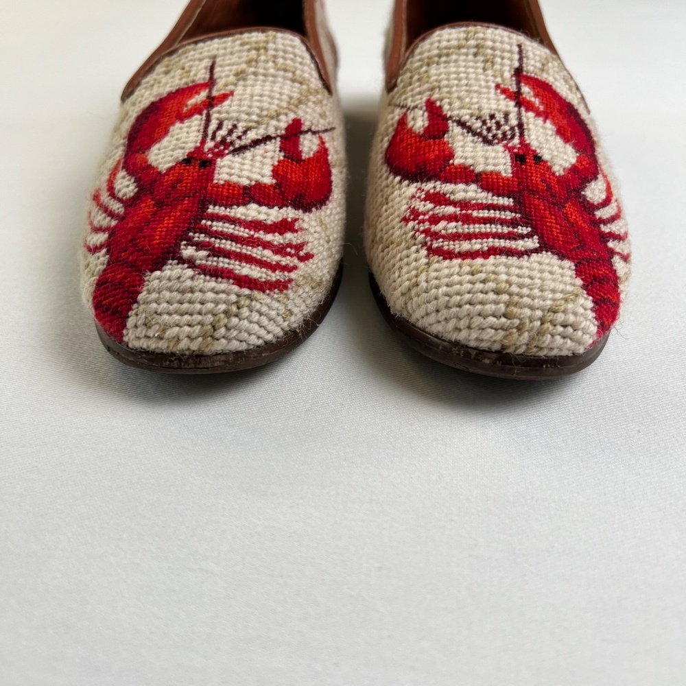 *FIRM PRICE* By Paige Lobster Needlepoint Loafers - Picture 5 of 12
